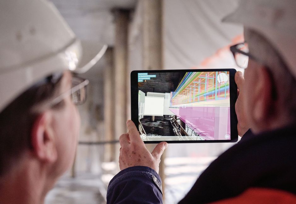 FieldWalk: Dank AR-Technologie können dreidimensionale Modelle direkt in der Baustelle visualisiert werden.