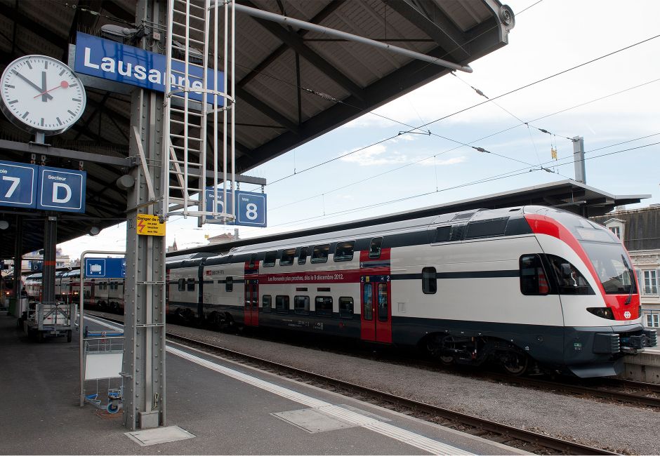 SBB train at the station SBB train at the station